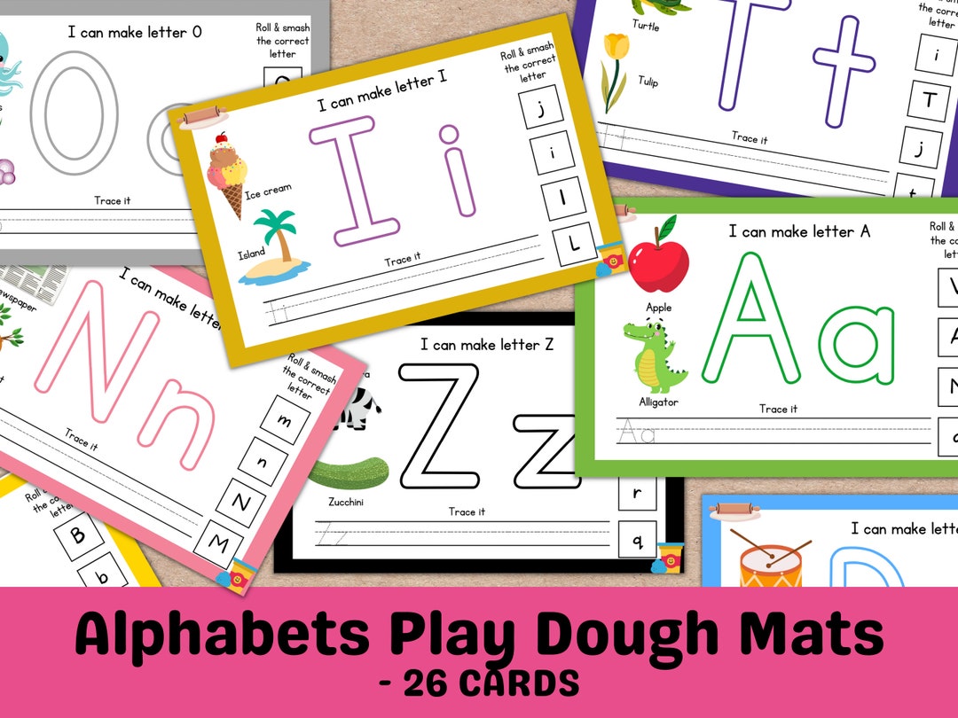 Preschool Printables Alphabets Play Dough Mats, Toddler Activities ...