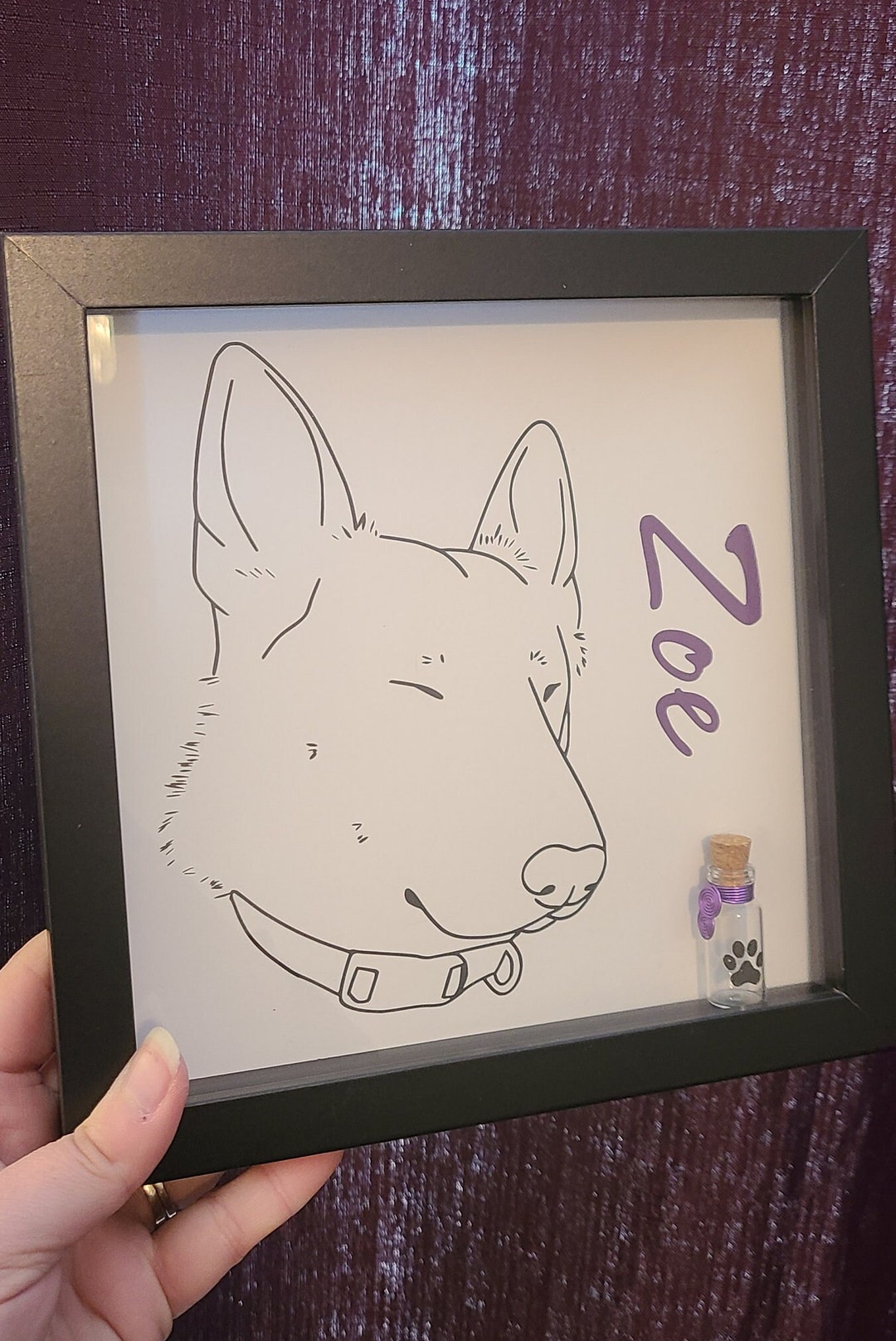 8x8 Shadow Box, Pet Memorial, Custom Pet Memorial, Customizable Pet