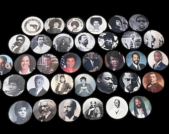 Civil Rights/Political African American Icons - Pinback Buttons 2.25"