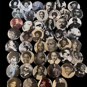 African American Icons Pinback Buttons