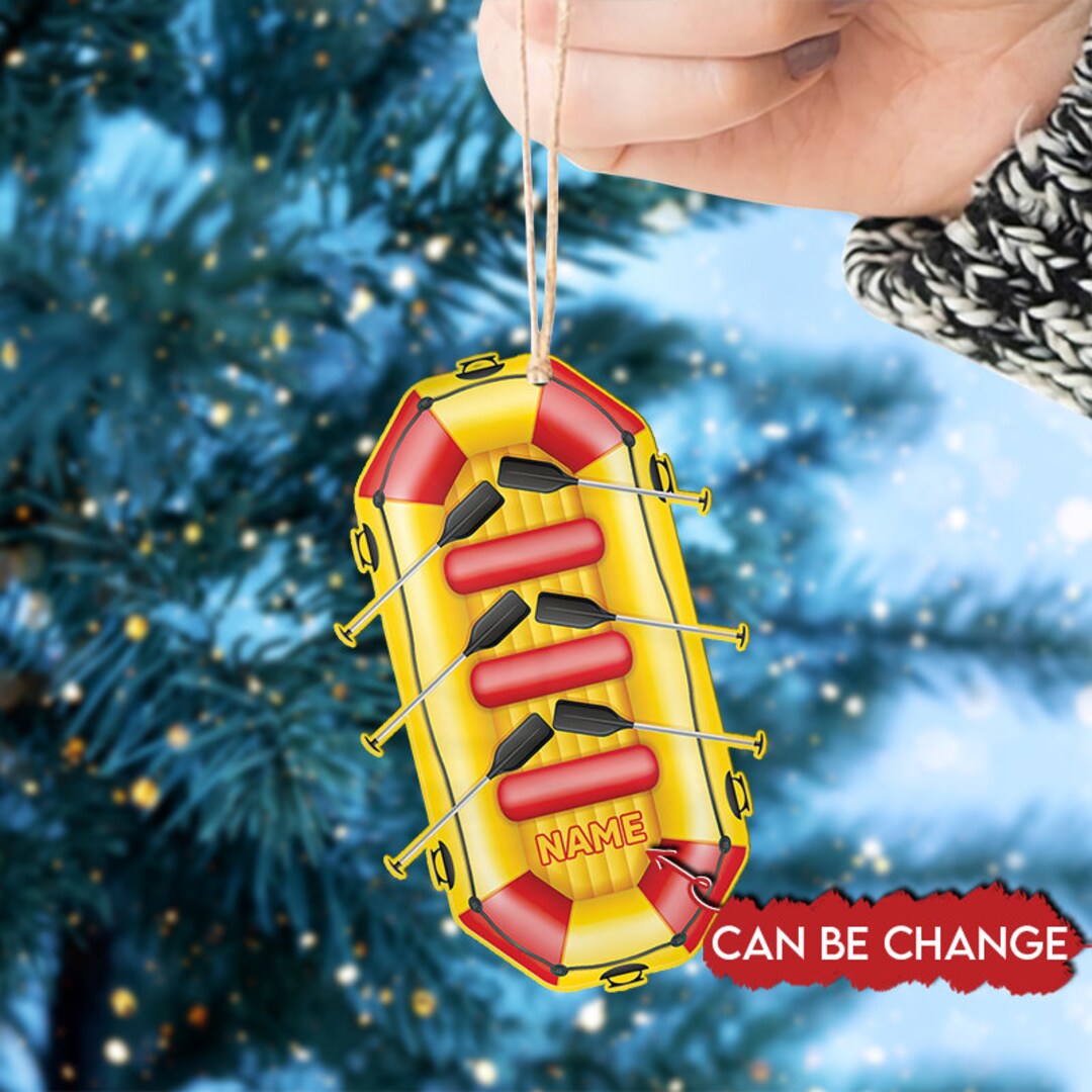 Rafting Boat Christmas Ornaments Christmas Tree Ornament Etsy