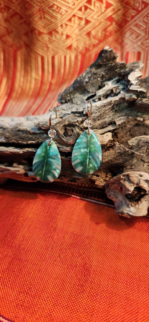 Green Shell Earrings