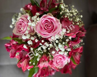 Flower, Flower photo, Pink Flowers, DIGITAL photo, Pink Roses, Floral Wall Art, Botanical, Digital Print, Spring, Wall Art, Spring