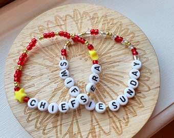 Swiftie Friendship Bracelet | Chiefs Era, Football Fan Jewelry