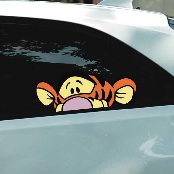 Tigger Peeking Peekers Bumper Window Vinyl Decal Disney Movie Winnie the Pooh Stickers
