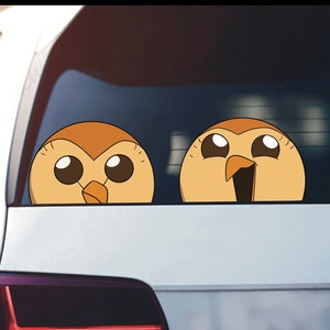 Hooty Owl Peeker Vinyl Sticker - Laptop, Car, Phone Decal