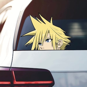 Cloud Peeking Peeker / Bumper Window Vinyl Decal Anime Sticker / Video Game  Final Fantasy Stickers