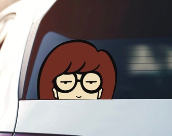 Daria Peeking Vinyl Sticker: 90s Car Window Decal
