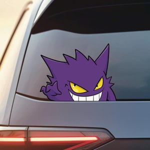 Ghost Peekaboo Car Decal: Weather Resistant Vinyl Window Sticker