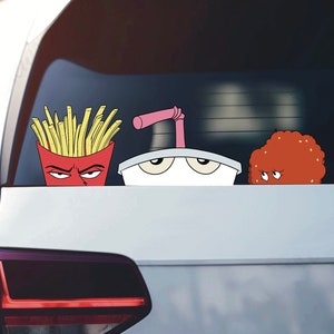 Adult Swim ATHF Peeker Vinyl Decals / Peeker Stickers / Car window Peeking Peeker / ATHF Meatwad / Frylock Sticker / Master Shake Peeking