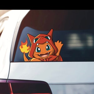 Charmander Charizard Costume Vinyl Sticker - Anime Car Decal