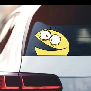 Cheese Peeking Peeker Sticker / Car Window Vinyl Sticker / Foster's Home For Imaginary Friends Stickers