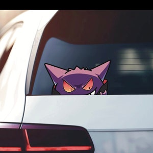  Gengar Character Silhouette Vinyl Sticker Car Decal (6 Black)  : Automotive