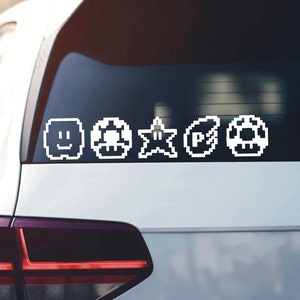 Mario Power Ups Vinyl Decal Set
