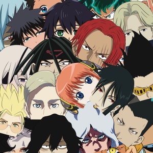 Anime Peeker Vinyl Stickers/ Anime Stickers/ Anime Car Stickers/ Anime Gift for him/ Anime Decals/ Tablet Sticker/ Anime Phone Case
