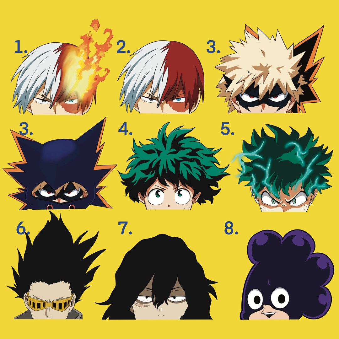 Anime Peeker Stickers/ Anime Sticker/ Anime Vinyl/ Anime Decal/ Anime