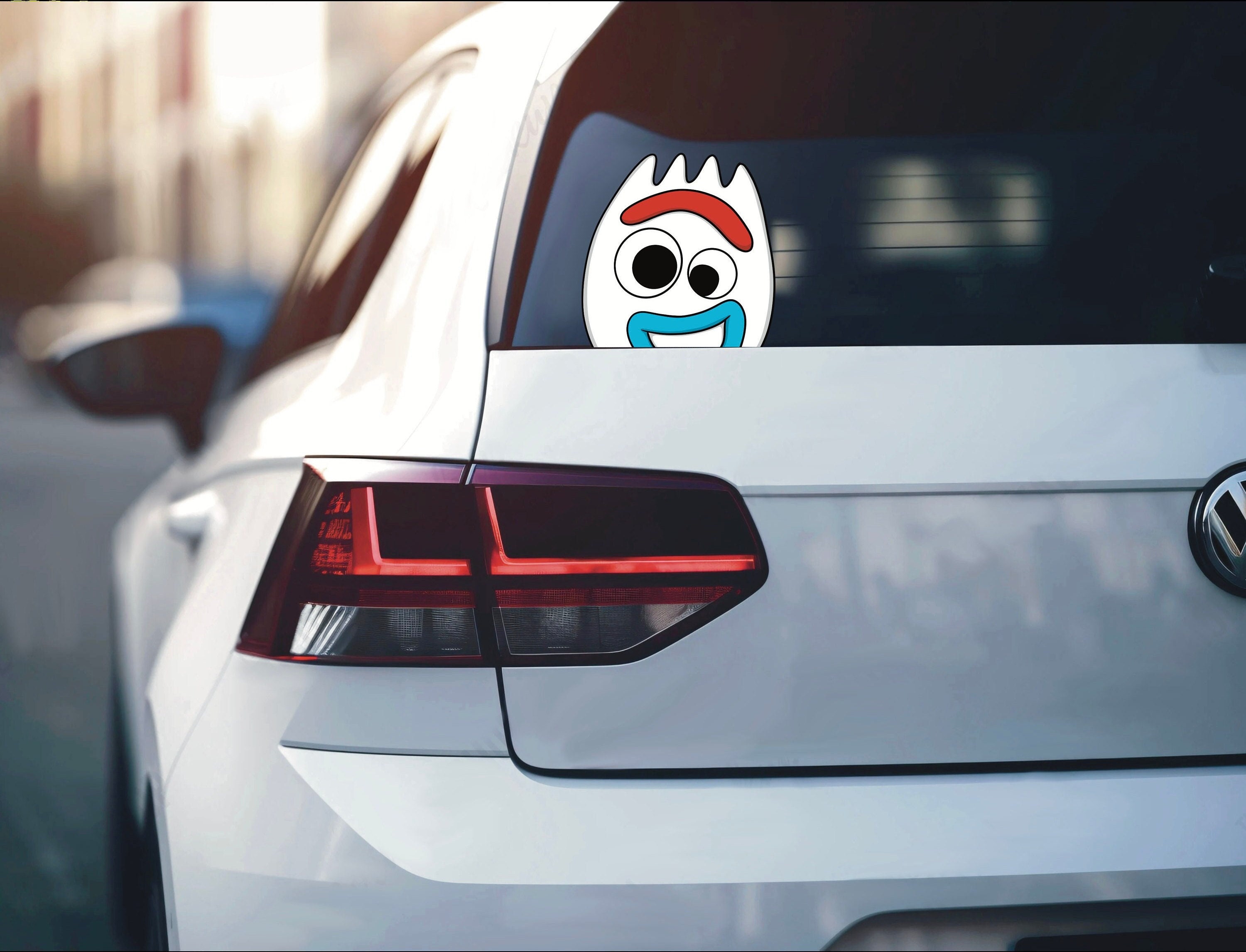 Forky Peeker Sticker: Playful Car Window Vinyl Decal