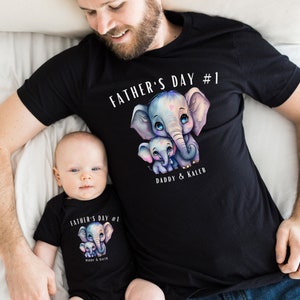 Our First Father&#39;s Day Shirt, Personalized Daddy And Baby Shirt, First Time Dad Tee, New Dad Gift, First Father&#39;s Day, Gift For Dad