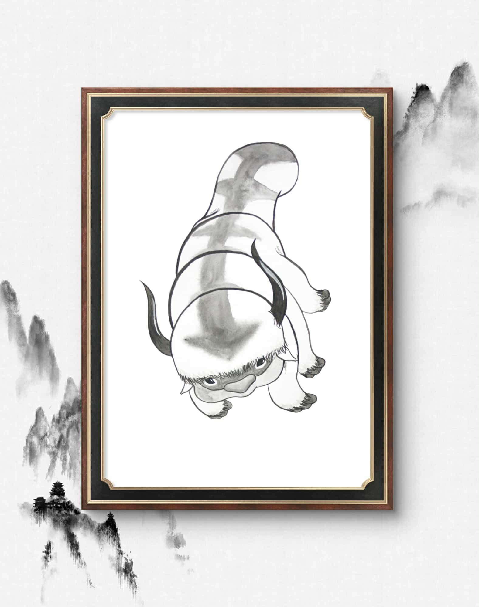 Avatar the Last Airbender Airbending | Flying Bison Appa Journal Print ...