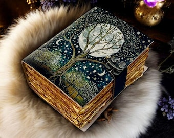 Tree of Life Leather Journal Handmade 400 Pages Grimoire Book of Shadows Witchcraft Diary Pagan Wiccan Notebook Vintage Writing Journal Gift