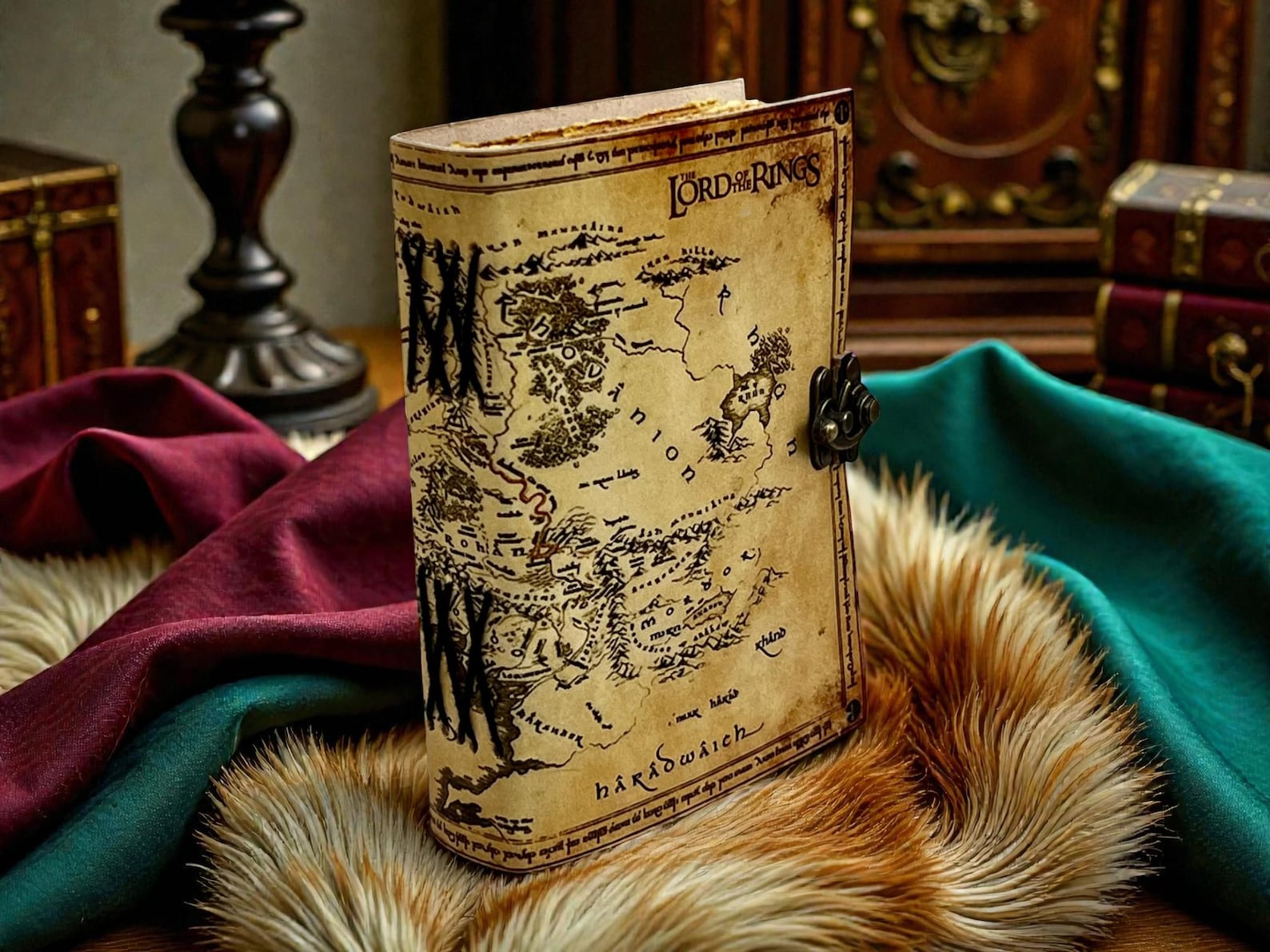 Lotr Notebook Lord of the Rings Map Leather Journal | Handmade Vintage Middle Earth ...