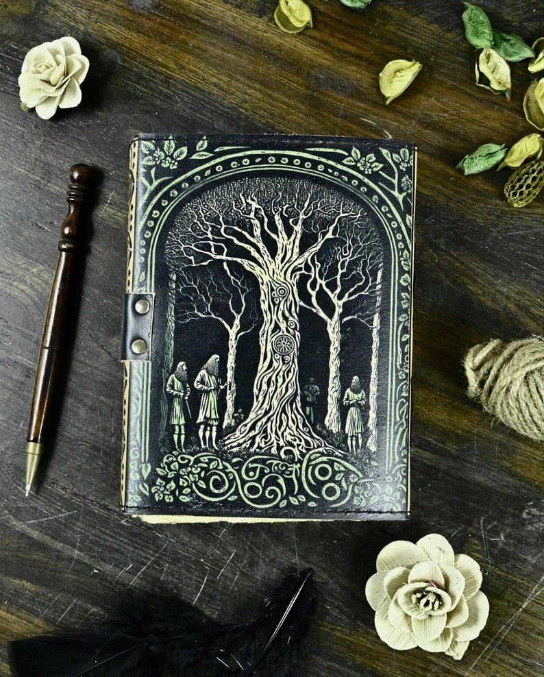 Tree Leather Journal Vintage Journal Tree of Life Antique Notebook ...