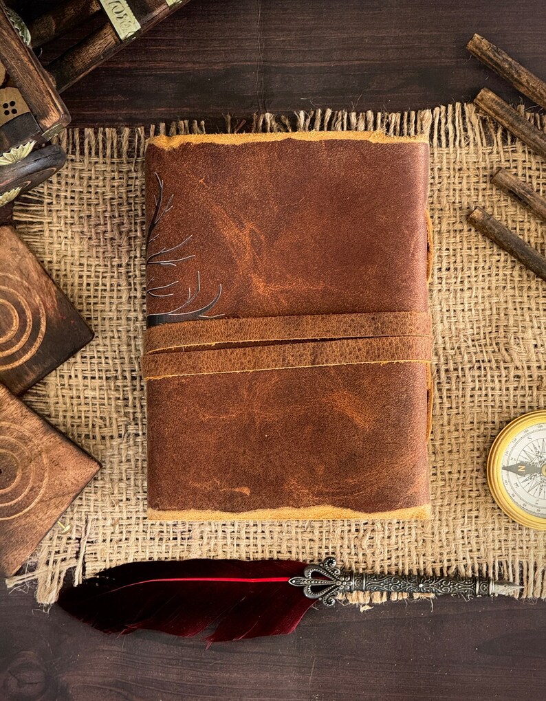Tree of Life Leather Journal - Antique Handmade Deckle Edge Vintage ...