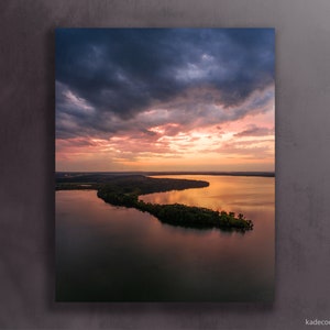Madison Picnic Point Sunset – Wisconsin Photography, Scenic Home Décor Wall Art