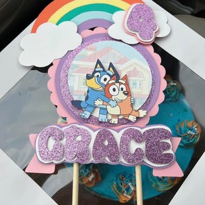 Bluey Inspired Custom Cake Topper