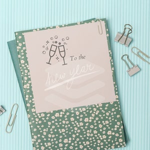 Cheers to the New Year Card Printable | New Year Instant Card | Digital Card New Years | New Year Card Download
