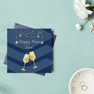 Happy New Year Card Printable | New Year Instant Card | Digital Card New Years | New Year Card Download | New Year Card Digital Download