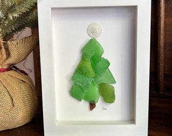 Sea Glass Christmas tree artwork