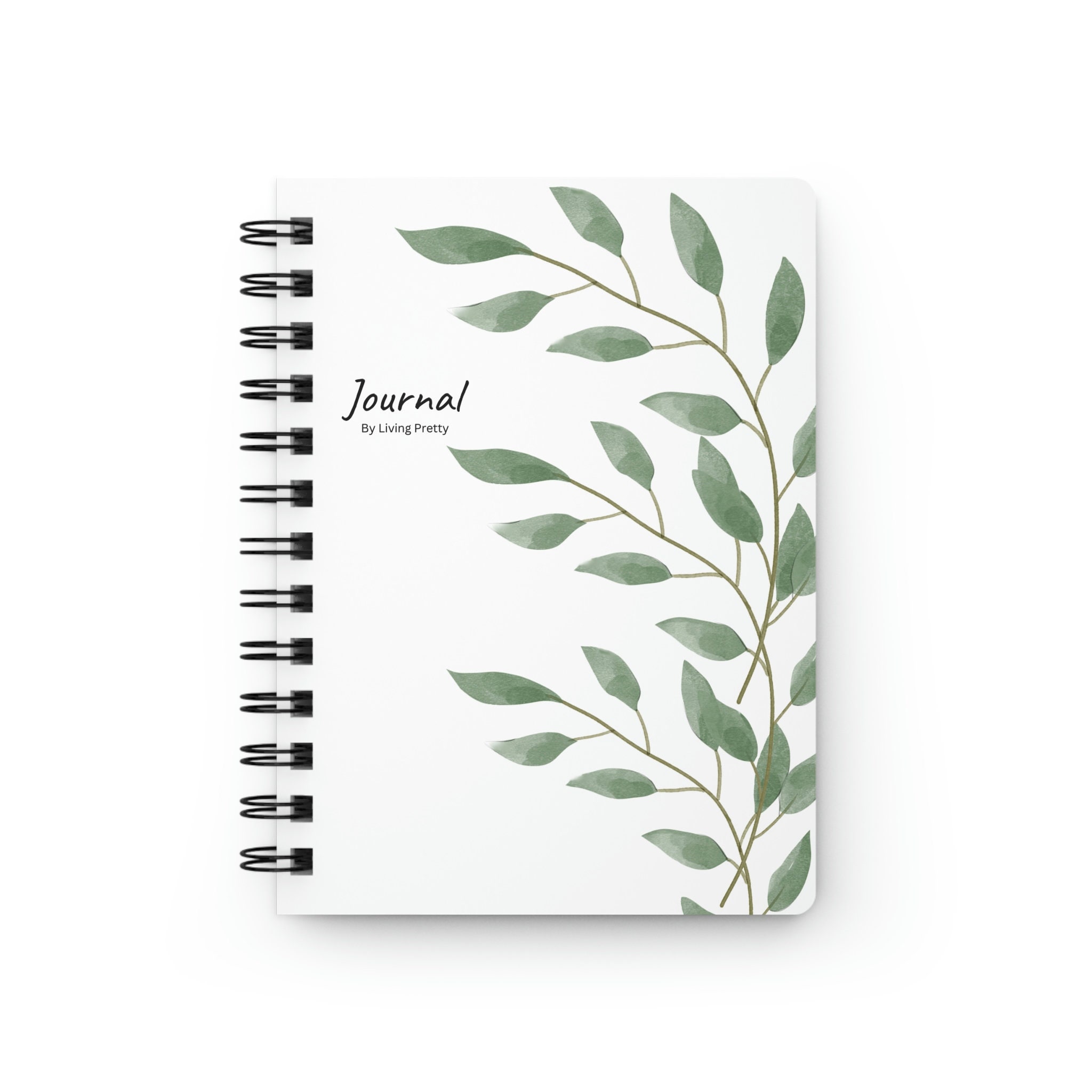 Green Leaves Spiral Bound Journal - Etsy