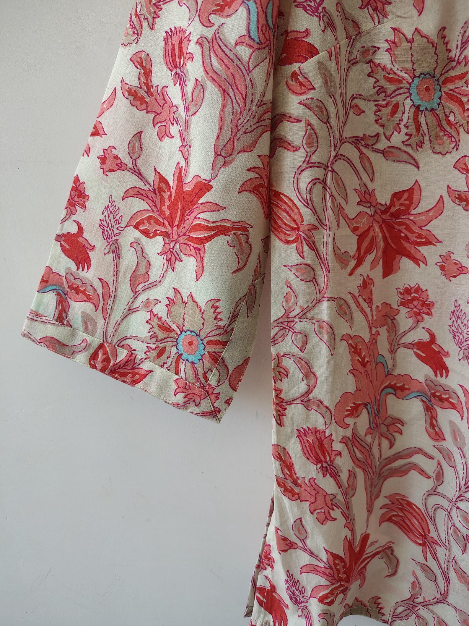 Women Cotton Tunic Top | Hand Block Print Boho Floral Top - 100% Breathable Cotton