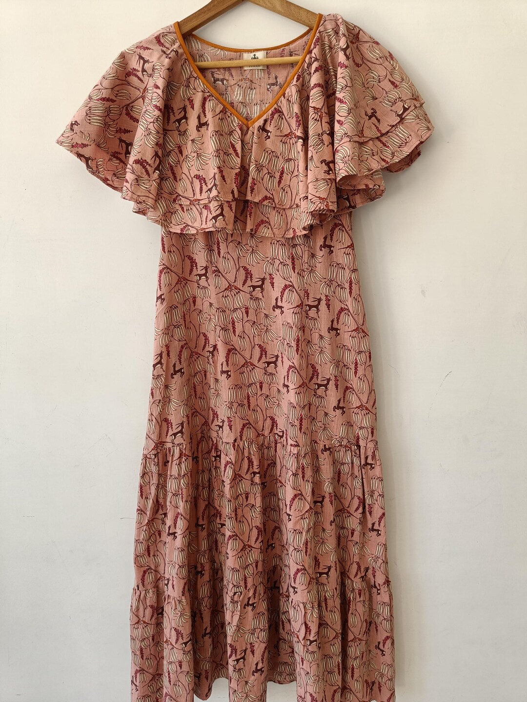 Fashion Women Boho Ruffle Floral Holiday Mini Sun Dress