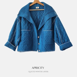 Chaqueta acolchada de algodón bohemia, abrigo cottagecore para mujer