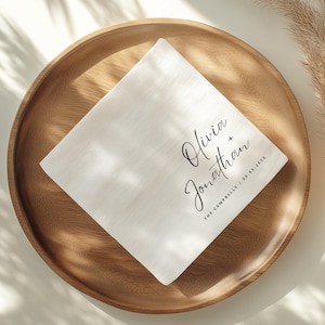 Personalized Wedding Napkins: Custom Cocktail Napkins, Bridal Shower Decor