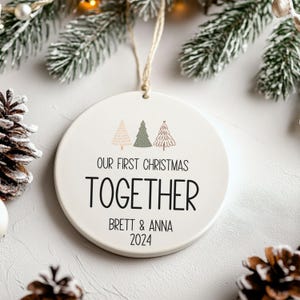Personalized First Christmas Ornament: Custom Couple Names, Holiday Keepsake