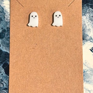 Ghost Earrings | Acrylic Ghost Earrings | Halloween Earrings | Cute Gift | Friendship Earrings