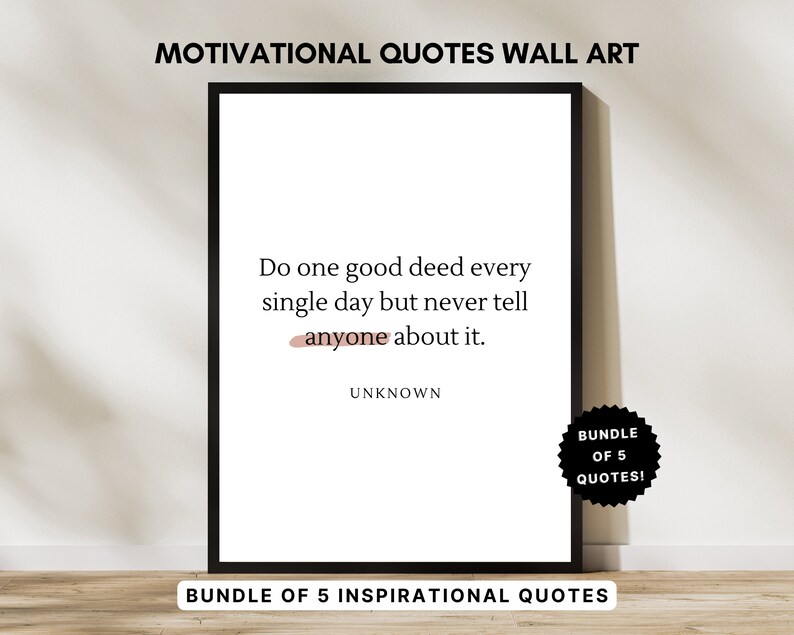 Motivational Quotes Printable Bundle Home Decor Inspirational Quotes ...