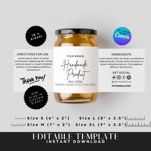 Chalkboard Farmhouse Product Label Template. Labels for Jars