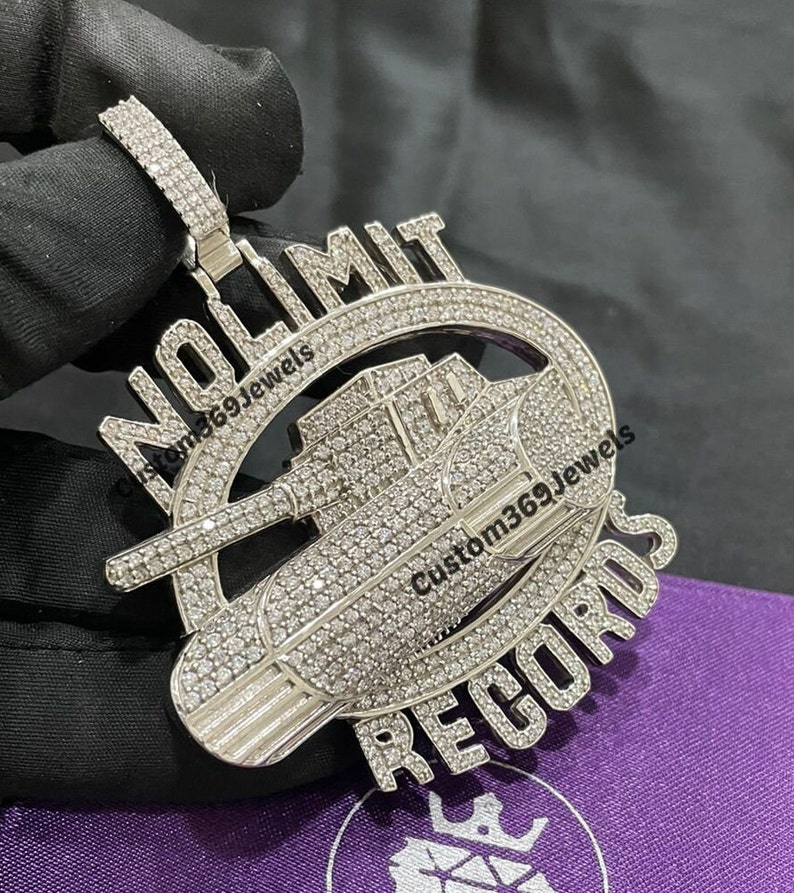 Personalized no Limit Records Letter Logo Pendant / Unique VVS Clarity ...