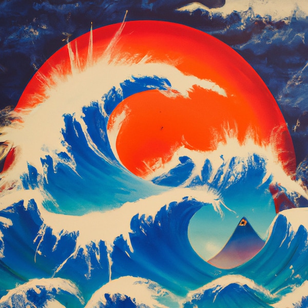 Japan tsunami art