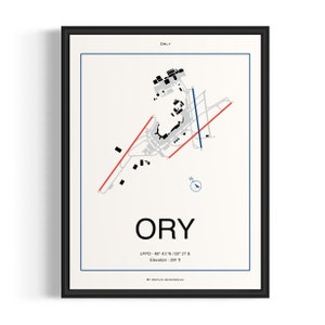 Cartel del aeropuerto de París-Orly - ORY