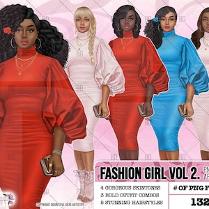 Fashion Girl, Fashion Boss, PNG Artwork, Lady Boss Clipart, Girl Boss PNG, Christian PNG Clipart