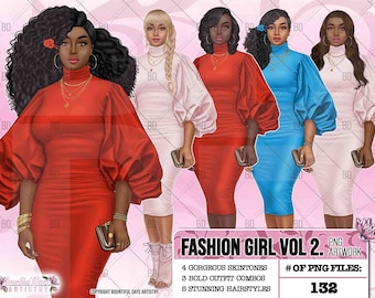 Fashion Girl, Fashion Boss, PNG Artwork, Lady Boss Clipart, Girl Boss PNG, Christian PNG Clipart