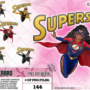 Super Sis, Superssis, Sister clipart, daughter clipart, Teen clipart, Family clipart, Woman clipart, Girl clipart, African american png