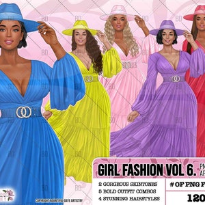 Girl Fashion clipart, Boss Fashion clipart, Fashion Girl Clipart, Boss Girl clipart, Fashion Illustration, Afro lady clipart