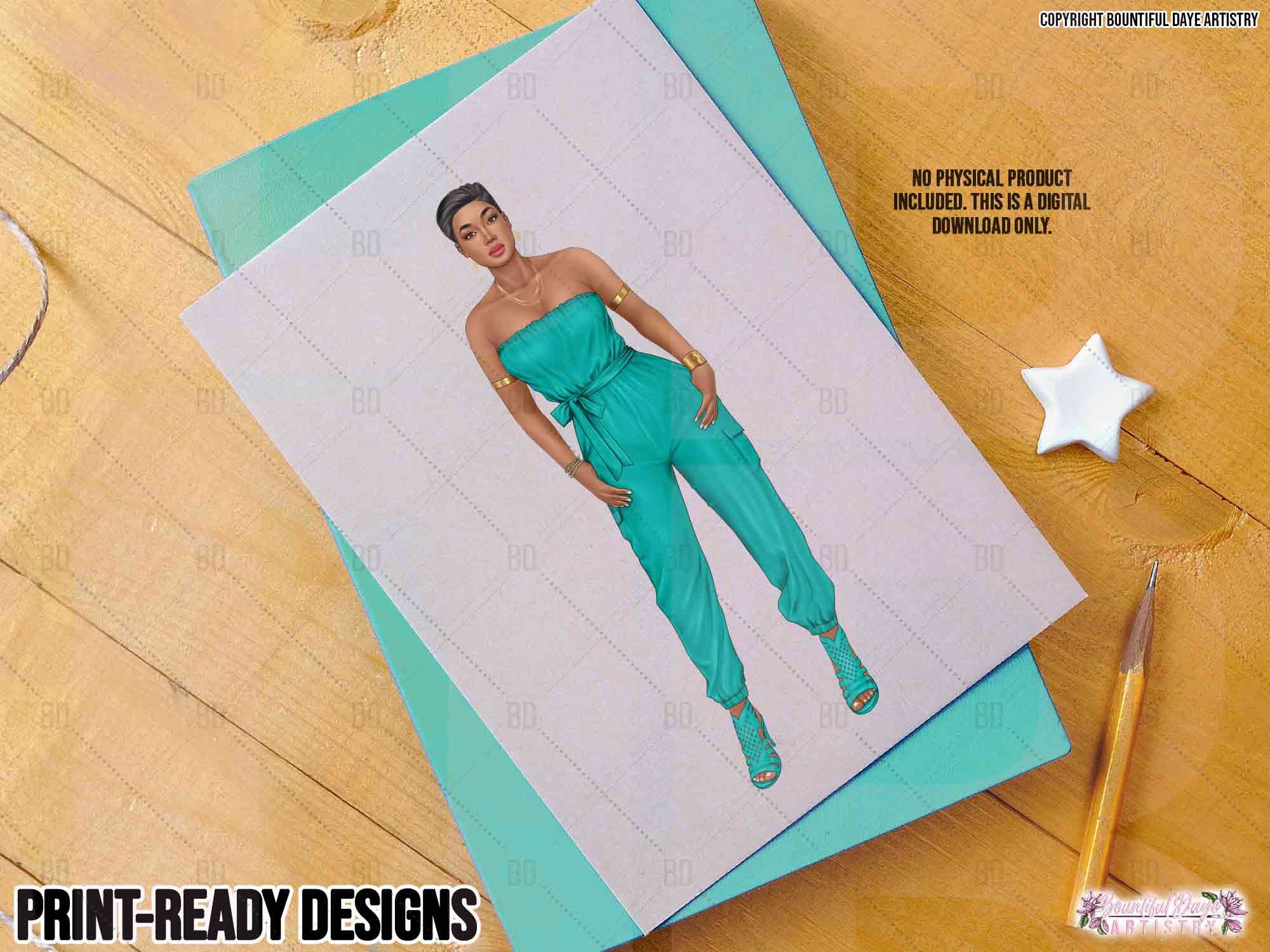 Girl Fashion Clipart Boss Fashion Clipart Fashion Girl Etsy