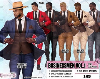 Businessmen Clipart, Business Man clipart, Boyfriend clipart, Casual man clipart, Boy clipart, Male clipart, African american man clipart